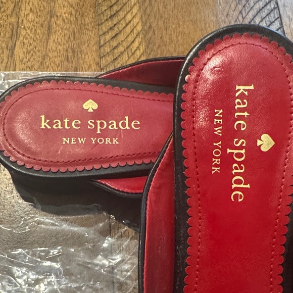 Kate Spade Black Quilted Heart Mules - Picture 4 of 11